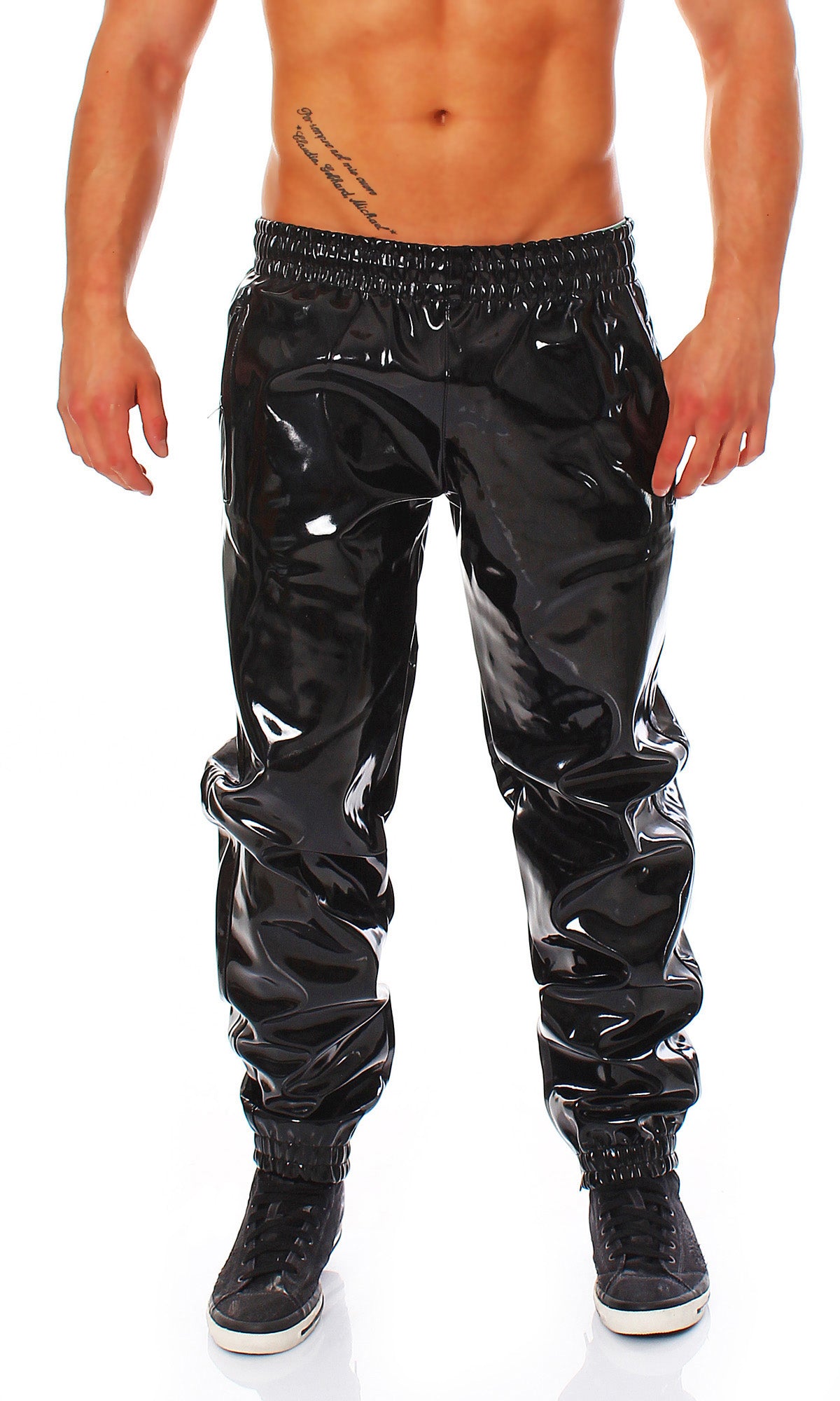 Jogging Hose Herren Vinyl Qualität diverse Größen Farben Zuhause Lack Hose