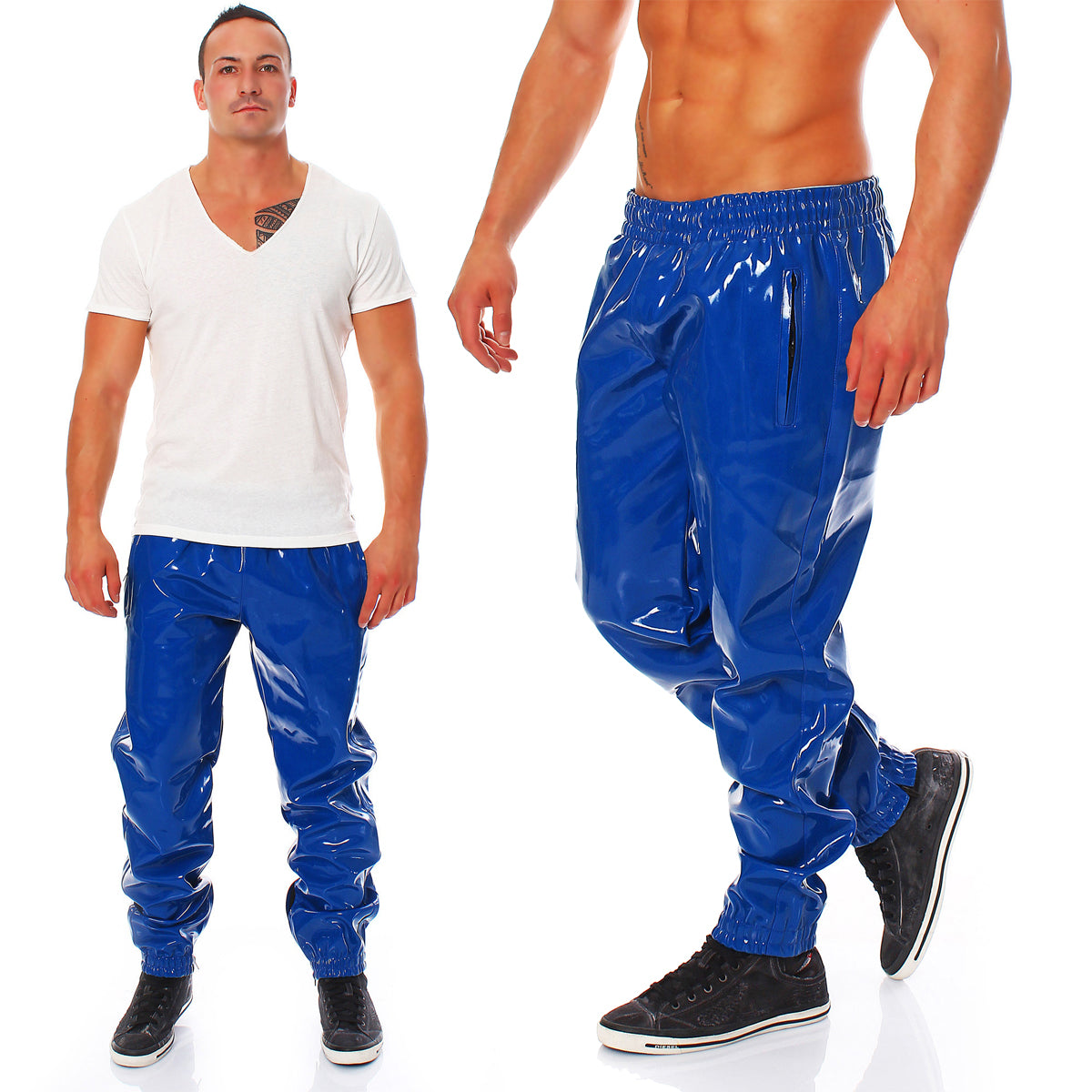 Jogging Hose Herren Vinyl Qualität diverse Größen Farben Zuhause Lack Hose