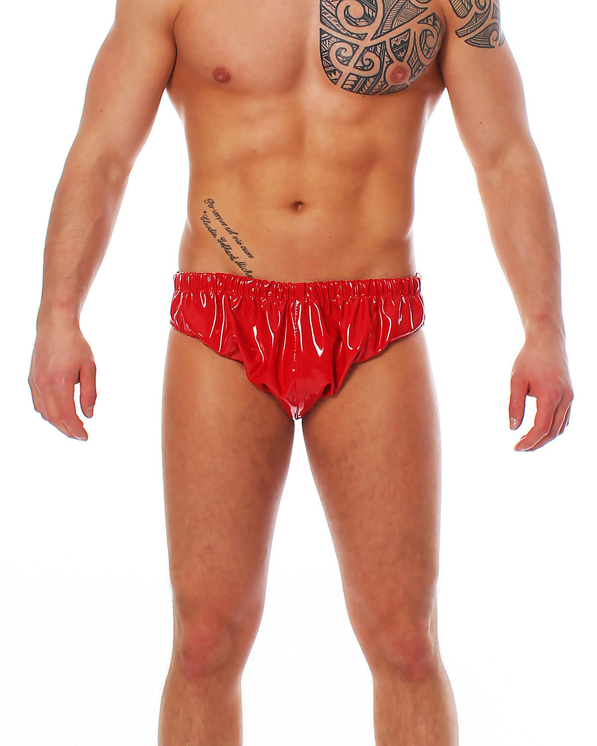 Herren Lack Slip in Vinyl Qualität diverse Farben Bund & Leistenbänder langlebig