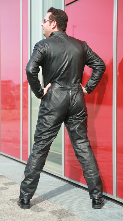 Echt Leder Overall Catsuit Anzug weiches Rindsleder 3-Wege YKK diverse Größen