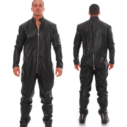 Echt Leder Overall Catsuit Anzug weiches Rindsleder 3-Wege YKK diverse Größen