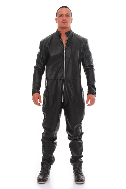 Echt Leder Overall Catsuit Anzug weiches Rindsleder 3-Wege YKK diverse Größen