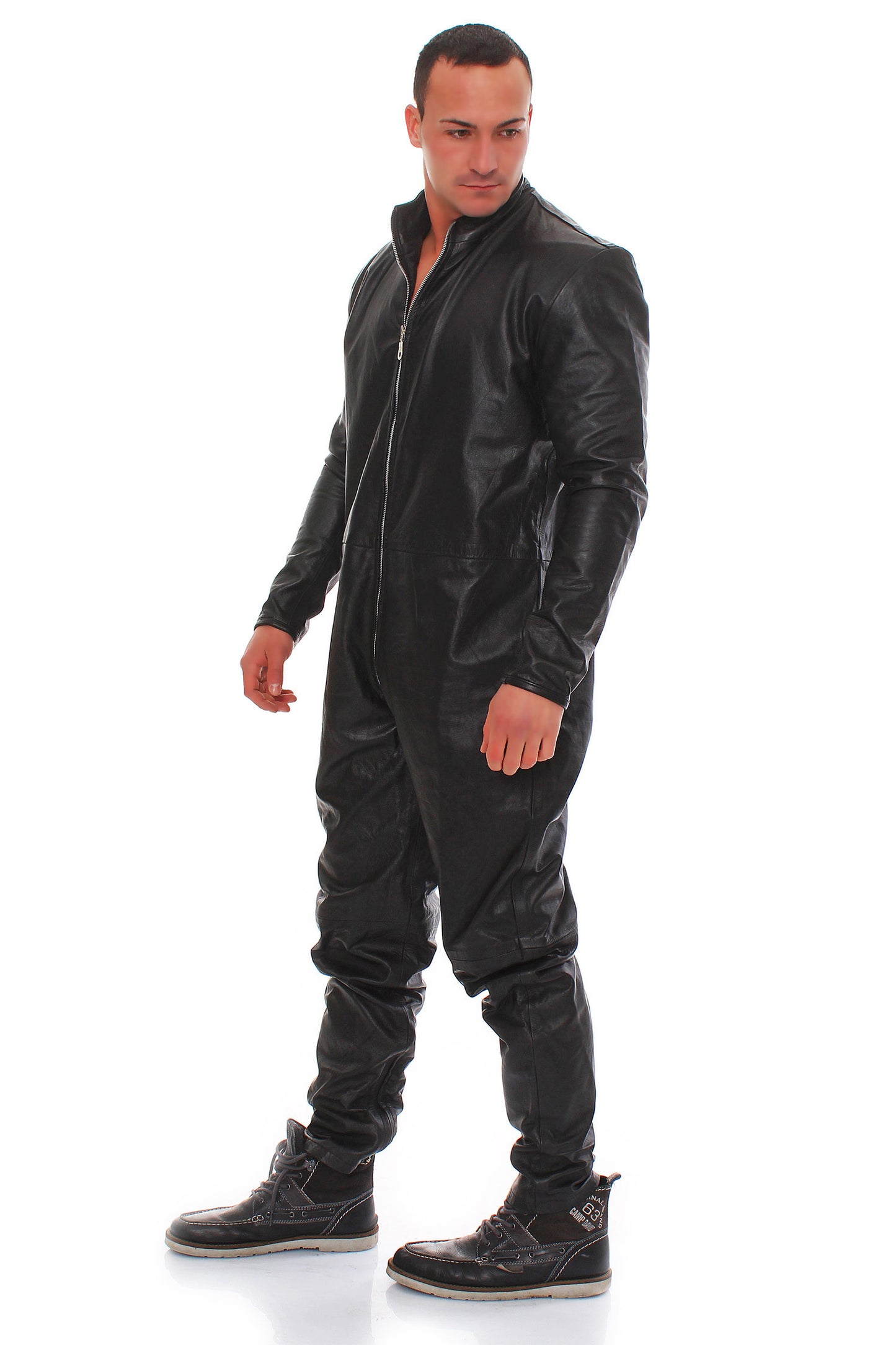 Echt Leder Overall Catsuit Anzug weiches Rindsleder 3-Wege YKK diverse Größen