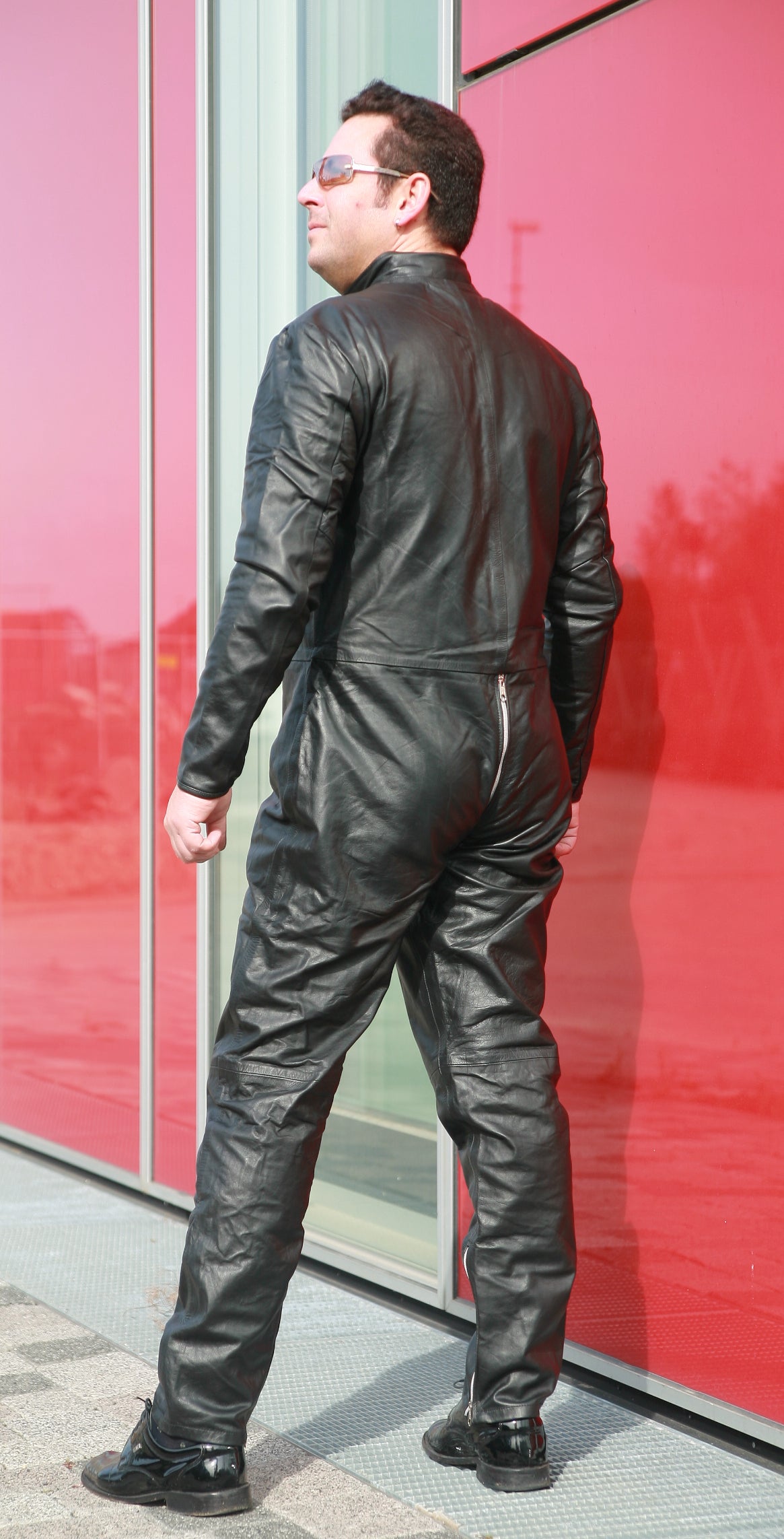 Echt Leder Overall Catsuit Anzug weiches Rindsleder 3-Wege YKK diverse Größen