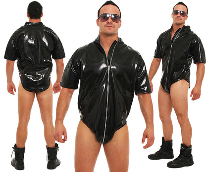 Lack Body Vinyl Qualität schwarz Größen S M L XL XXL 3 Wege YKK Reißverschluss