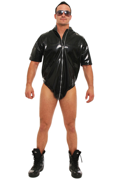 Lack Body Vinyl Qualität schwarz Größen S M L XL XXL 3 Wege YKK Reißverschluss