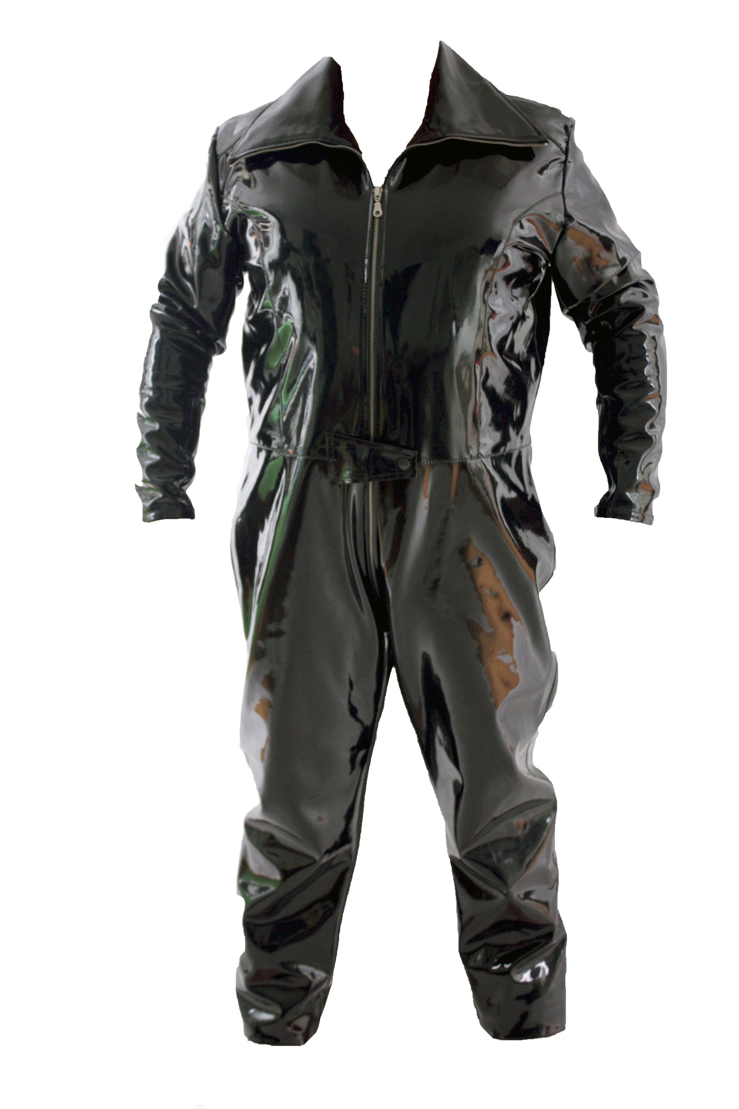 Lackoverall Lack Vinyl Qualität Overall Anzug 3 Wege YKK Zipper Schritt Arm Bein