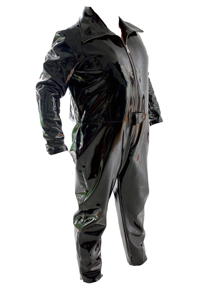 Lackoverall Lack Vinyl Qualität Overall Anzug 3 Wege YKK Zipper Schritt Arm Bein