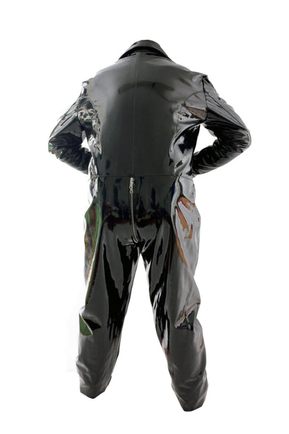 Lackoverall Lack Vinyl Qualität Overall Anzug 3 Wege YKK Zipper Schritt Arm Bein