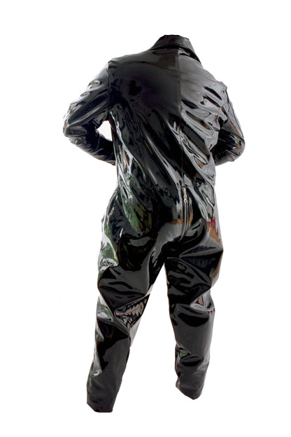 Lackoverall Lack Vinyl Qualität Overall Anzug 3 Wege YKK Zipper Schritt Arm Bein