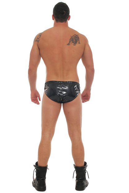 Herren Lack Slip in Vinyl Qualität diverse Farben Bund & Leistenbänder langlebig