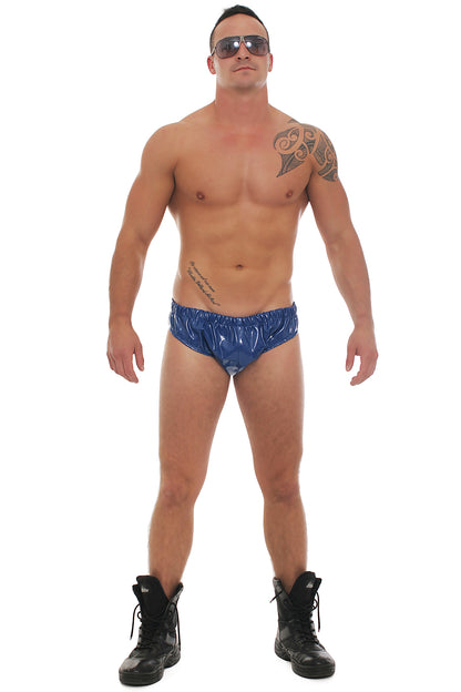 Herren Lack Slip in Vinyl Qualität diverse Farben Bund & Leistenbänder langlebig