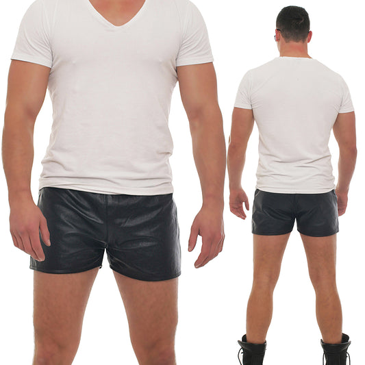 Echt Leder Short weiches Rindsleder Nappaleder Tunnelbund Innenfutter alle Größe