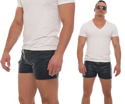 Echt Leder Short weiches Rindsleder Nappaleder Tunnelbund Innenfutter alle Größe