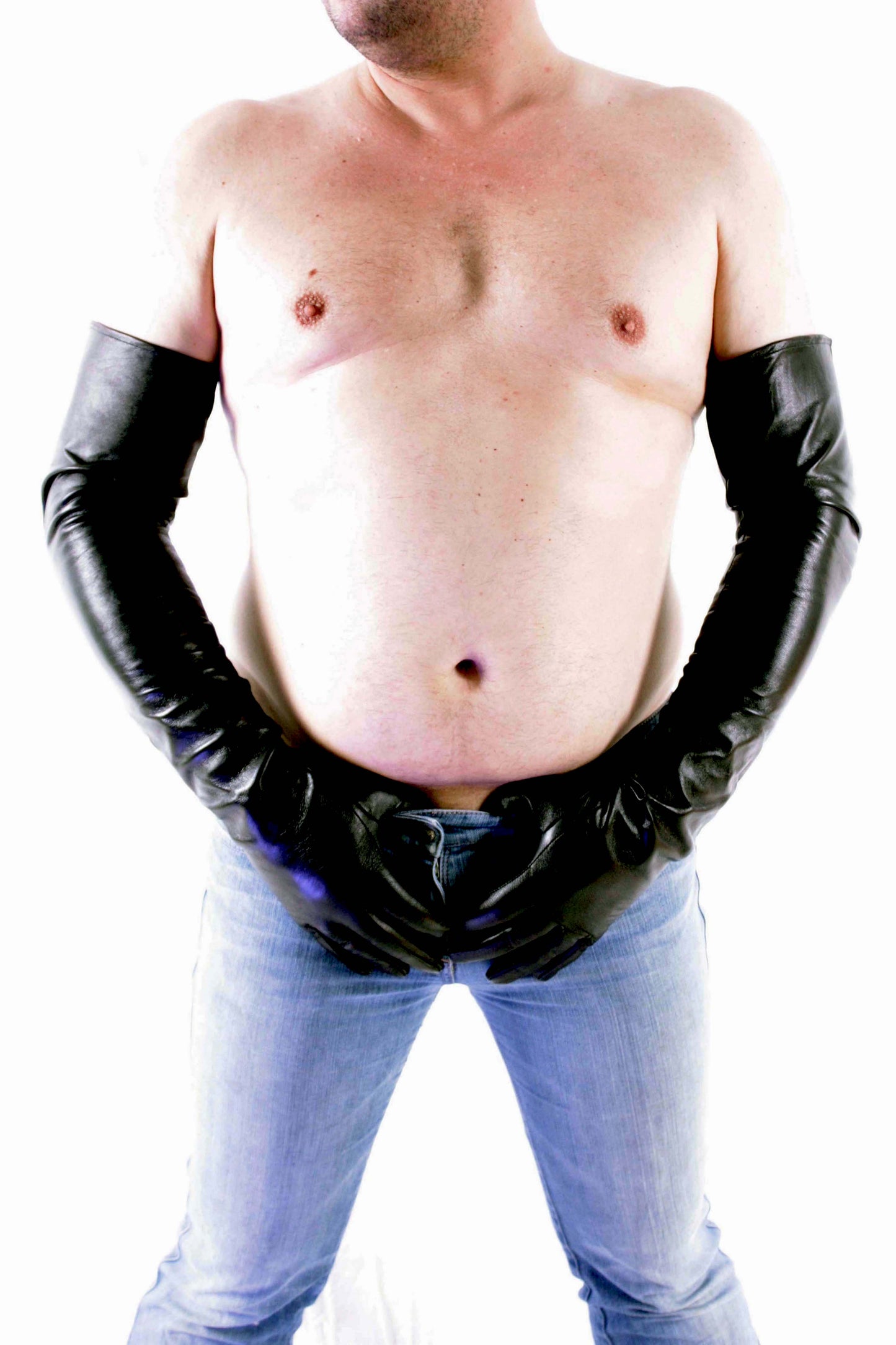 Mega Lange 64-69 cm echt Leder Handschuhe super weiches Rindsleder Nappaleder