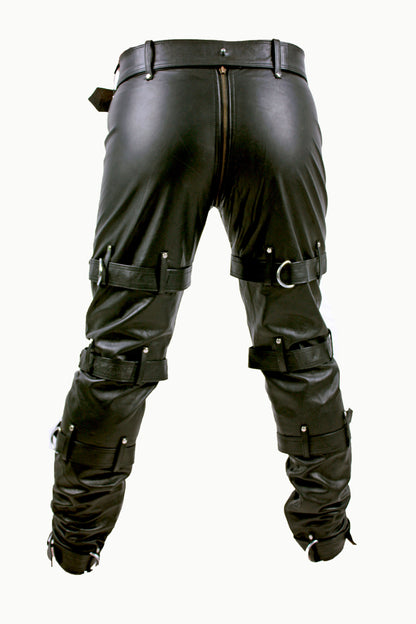 Echt Leder Hose super weiches Rindsleder Nappaleder abschließbare Lederhose