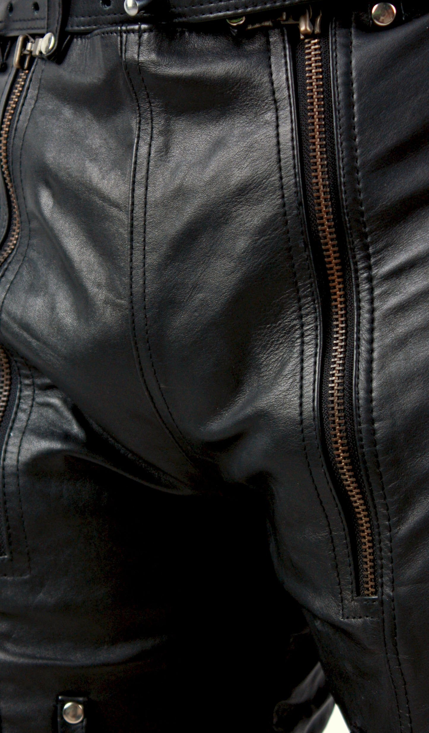 Echt Leder Hose super weiches Rindsleder Nappaleder abschließbare Lederhose