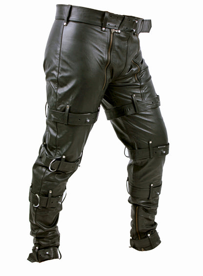 Echt Leder Hose super weiches Rindsleder Nappaleder abschließbare Lederhose