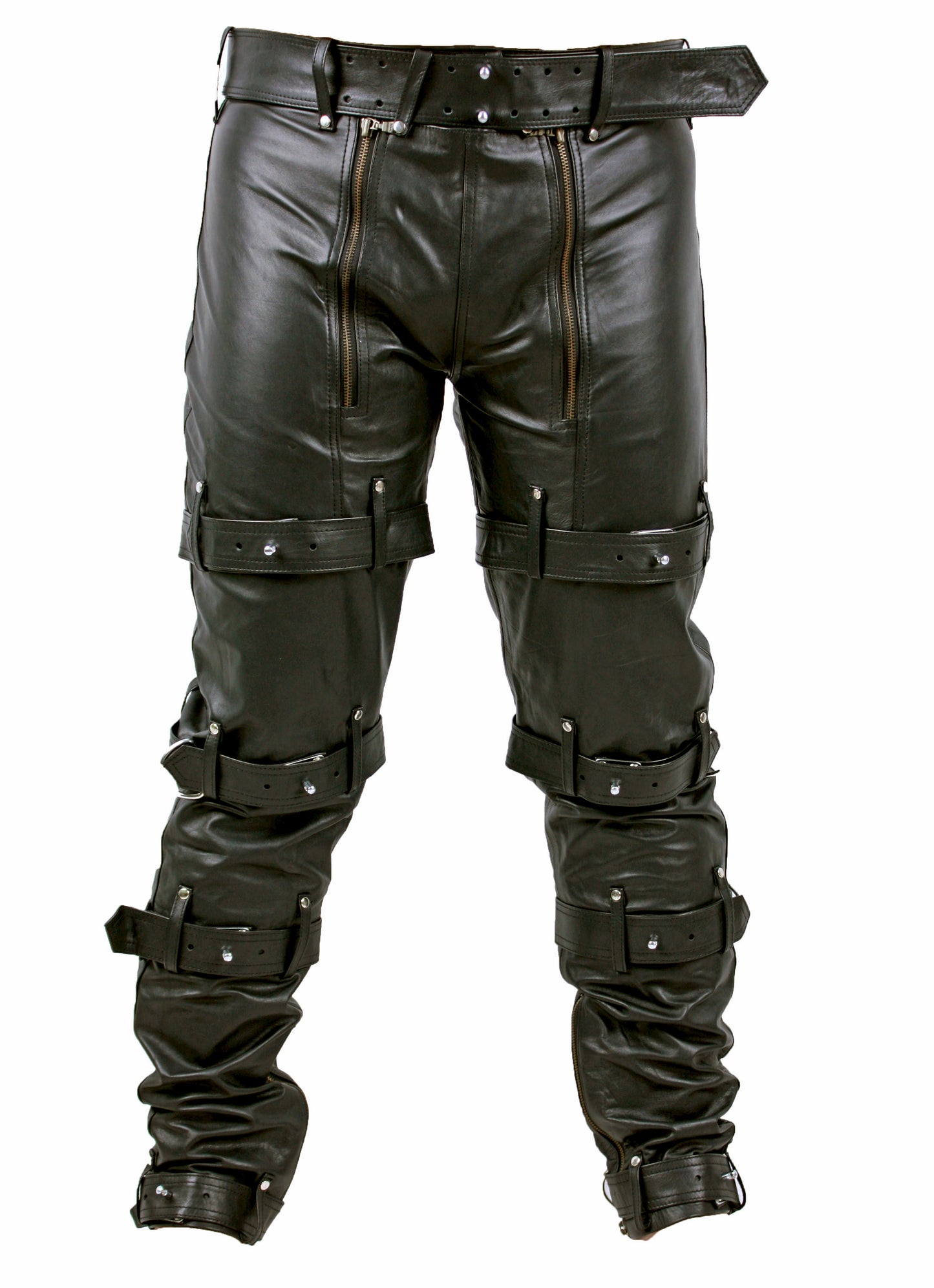 Echt Leder Hose super weiches Rindsleder Nappaleder abschließbare Lederhose