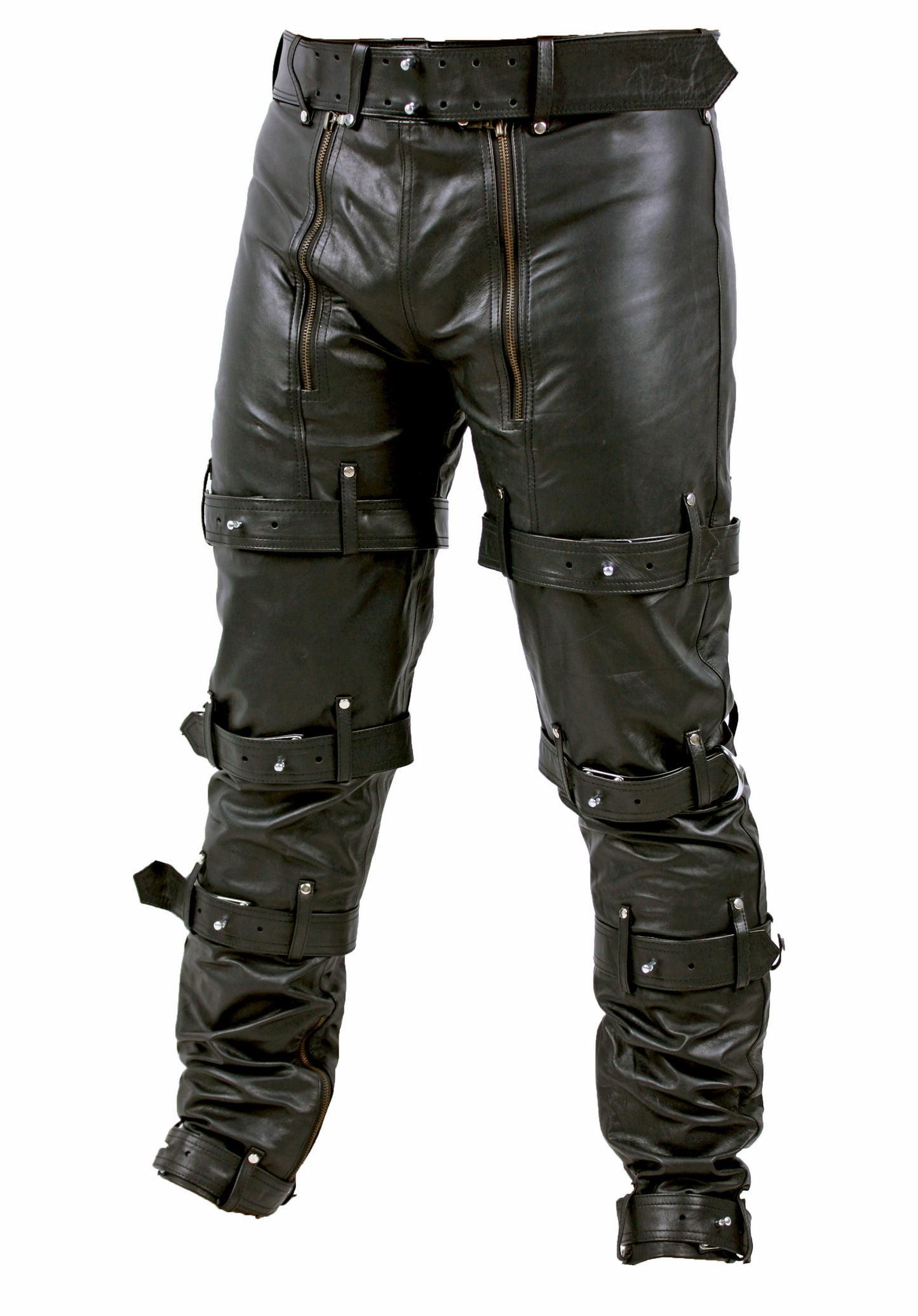 Echt Leder Hose super weiches Rindsleder Nappaleder abschließbare Lederhose