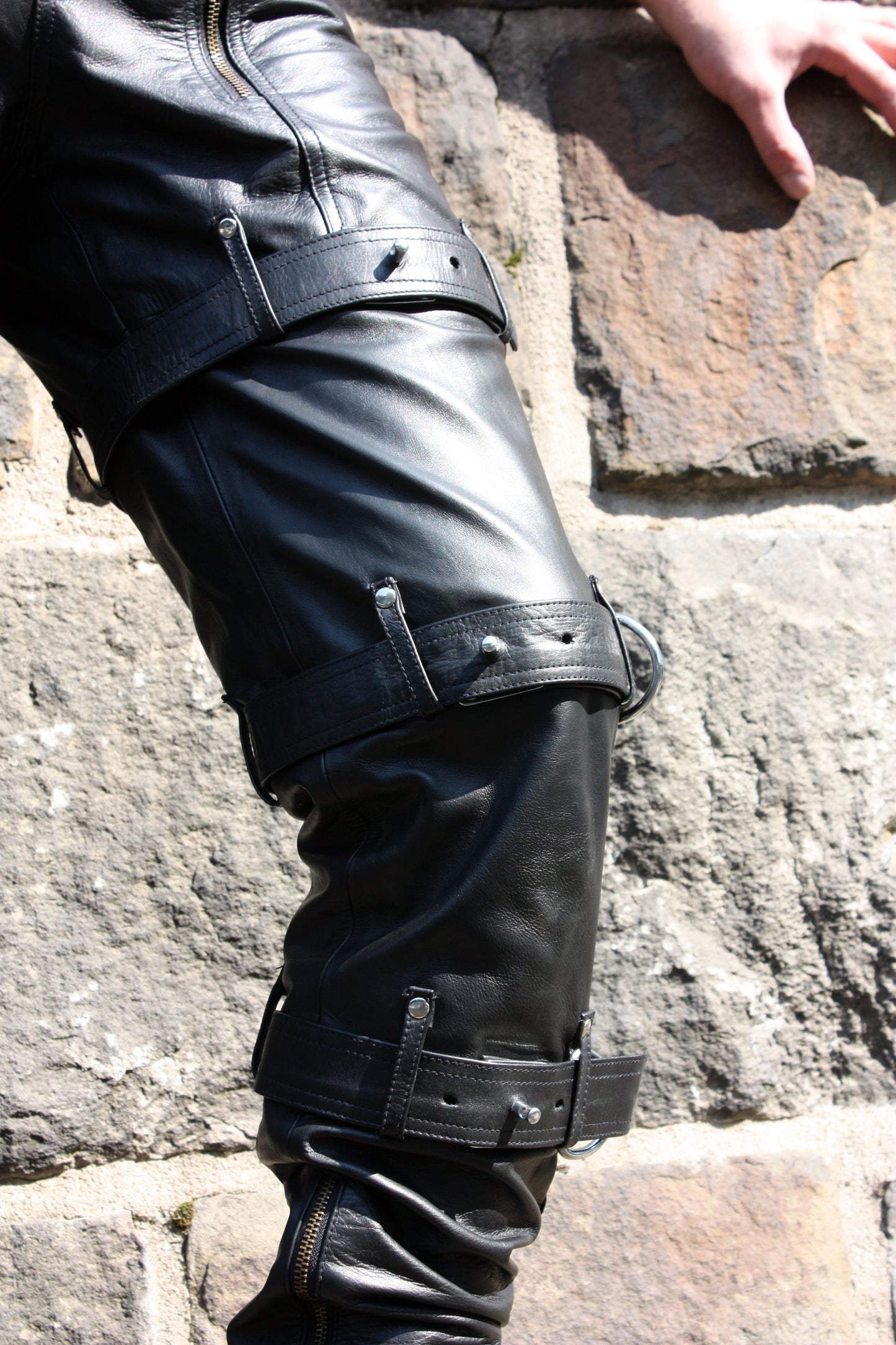 Echt Leder Hose super weiches Rindsleder Nappaleder abschließbare Lederhose