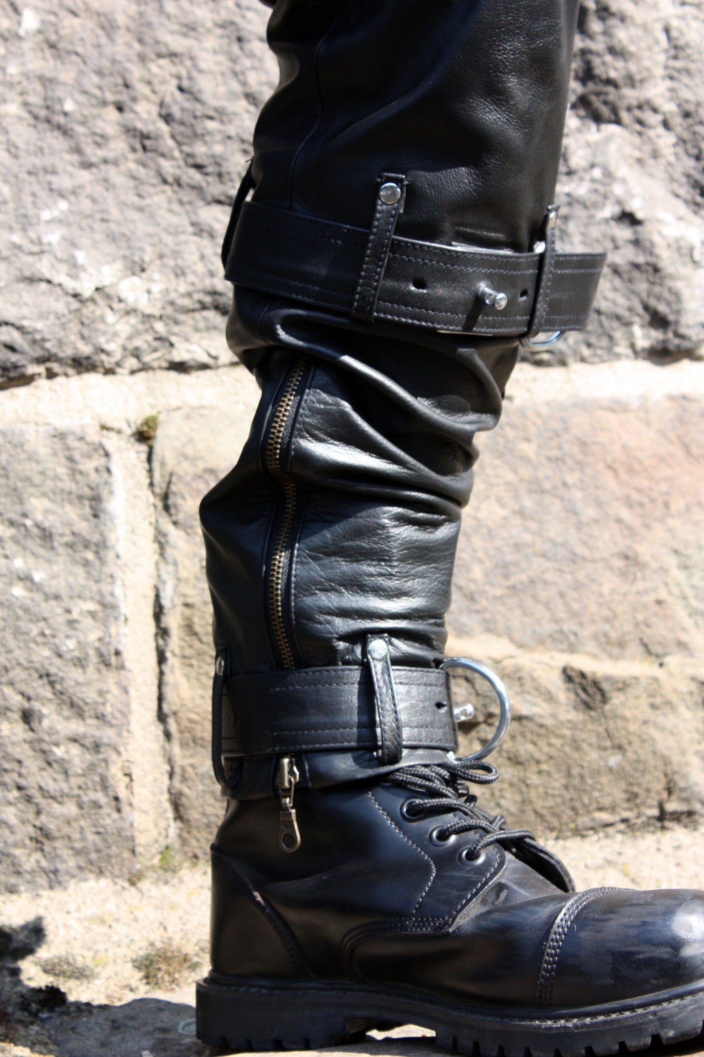 Echt Leder Hose super weiches Rindsleder Nappaleder abschließbare Lederhose