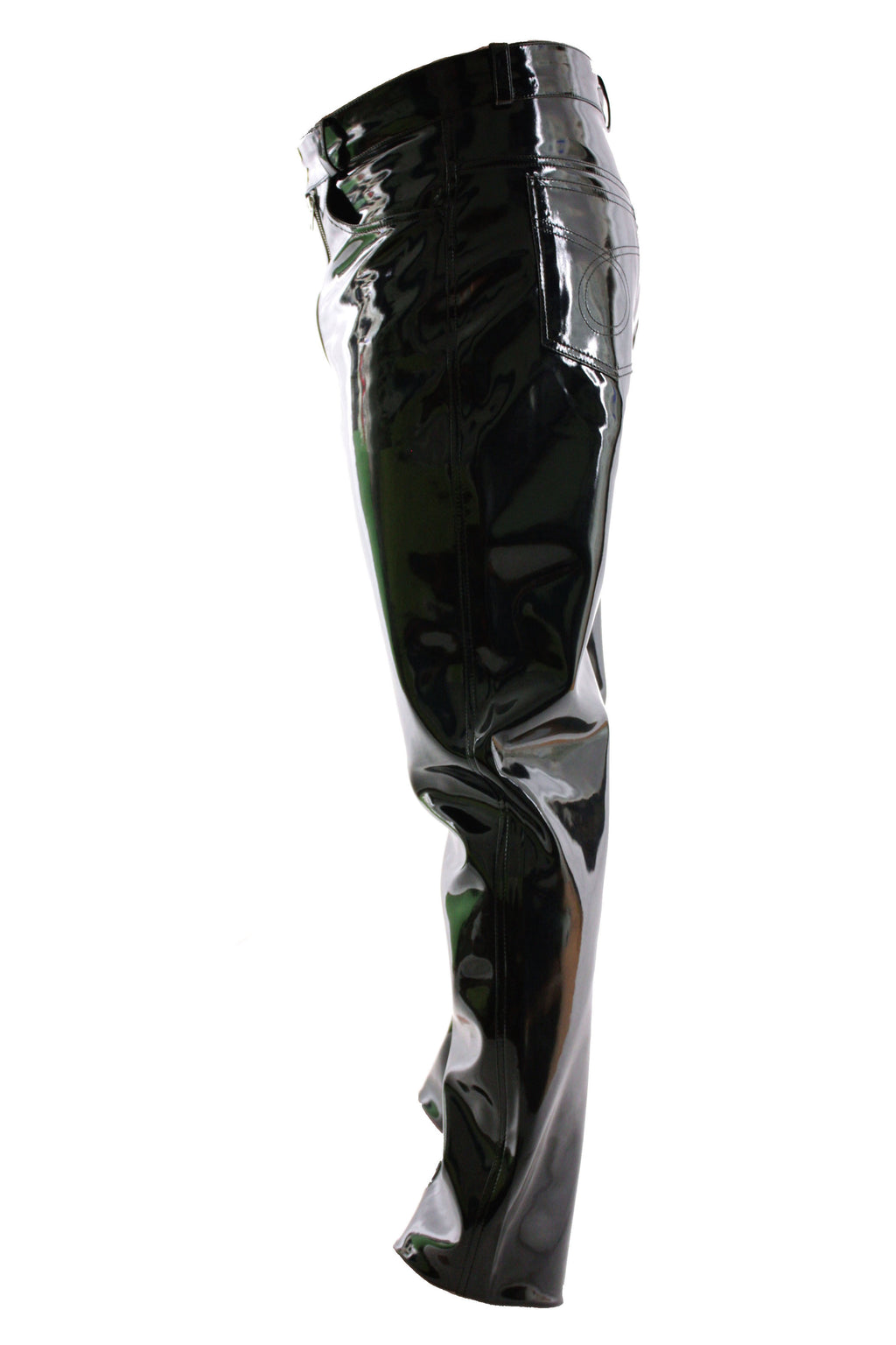 Lack Hose in Vinyl Qualität schwarz 5 Pocket Style Zimmermann Zipper alle Größen