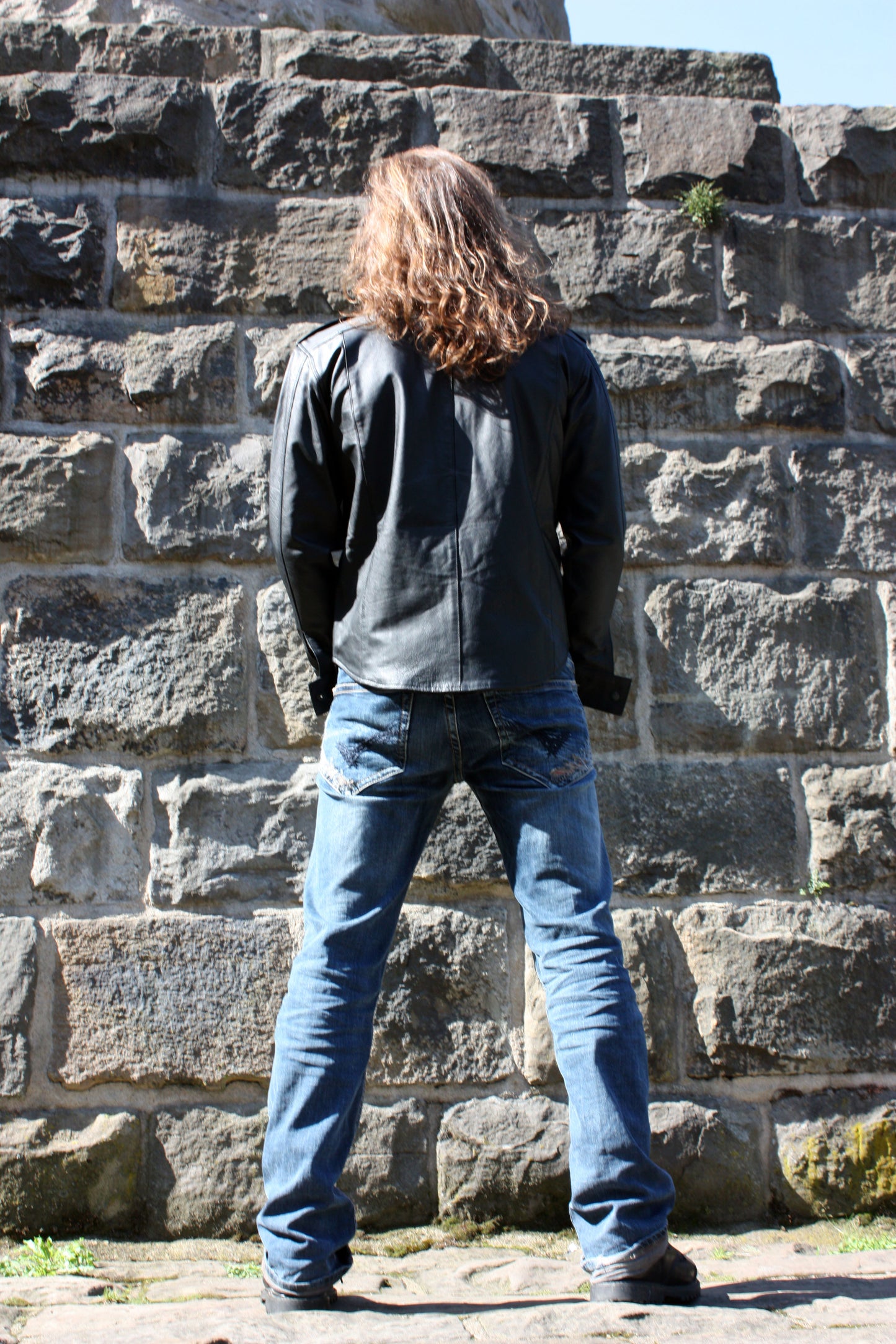 Echt Leder Hemd weiches Rindsleder langarm Schulterklappen Druckknopfleiste Brusttaschen