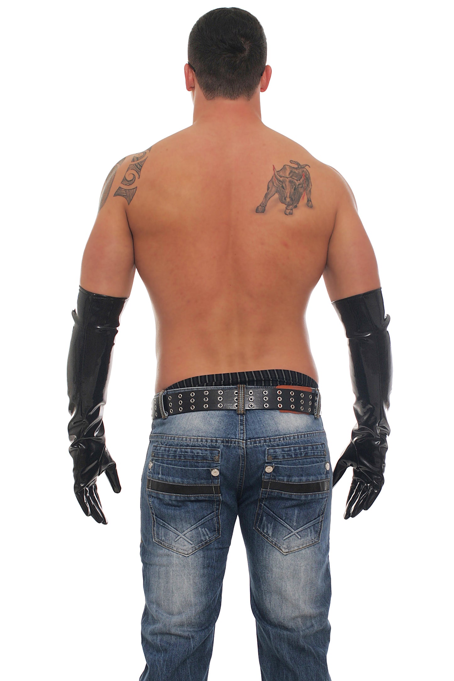 Lange Herren Lack Handschuhe in Vinyl Qualität diverse Farben Spaßfaktor Langlebigkeit