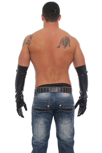 Lange Herren Lack Handschuhe in Vinyl Qualität diverse Farben Spaßfaktor Langlebigkeit