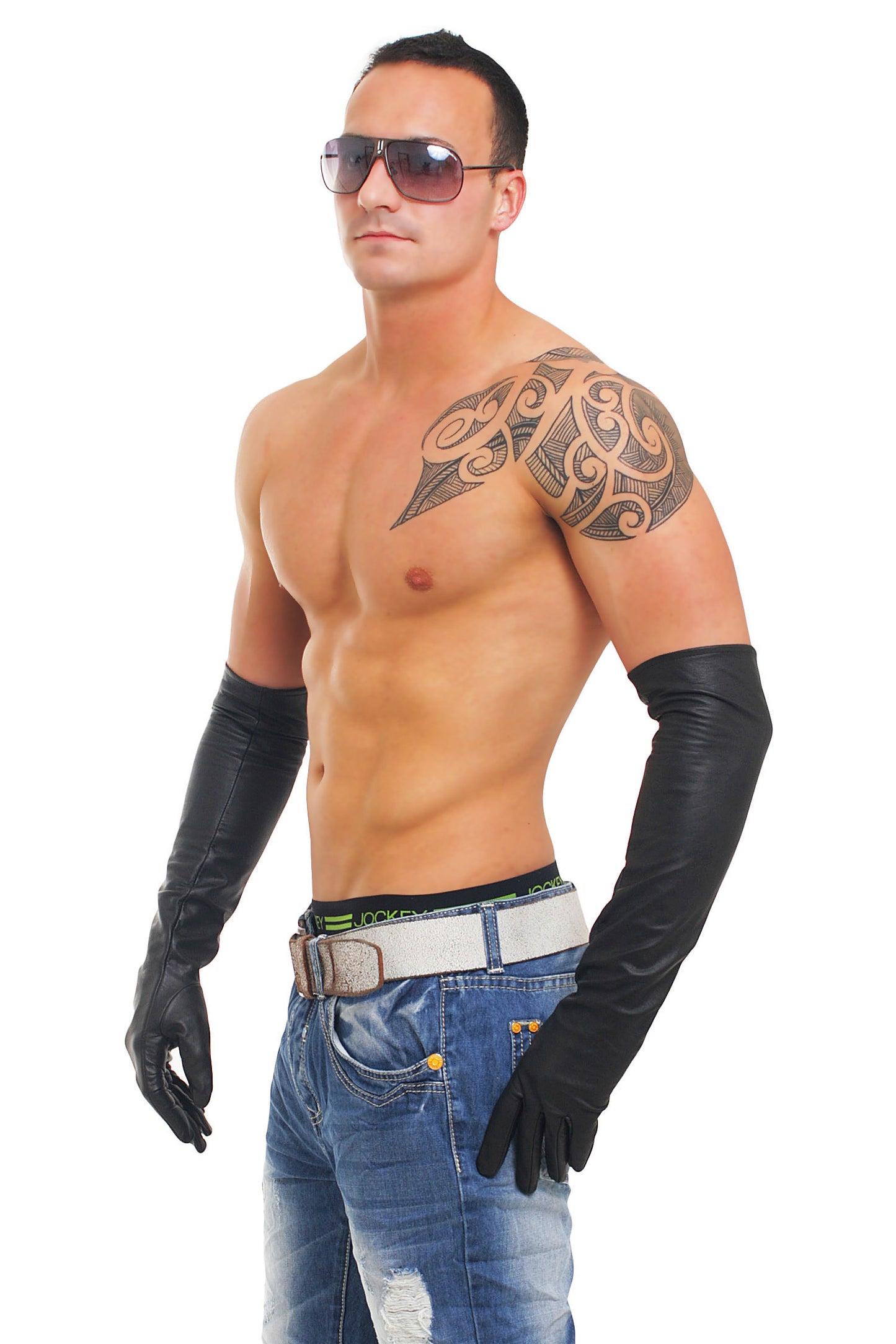 Lange 54-59 cm echt Leder Handschuhe super weiches Rindsleder Nappaleder div. GR