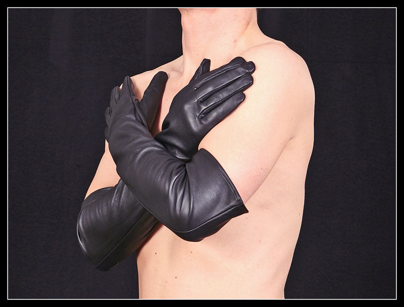 Lange 54-59 cm echt Leder Handschuhe super weiches Rindsleder Nappaleder div. GR