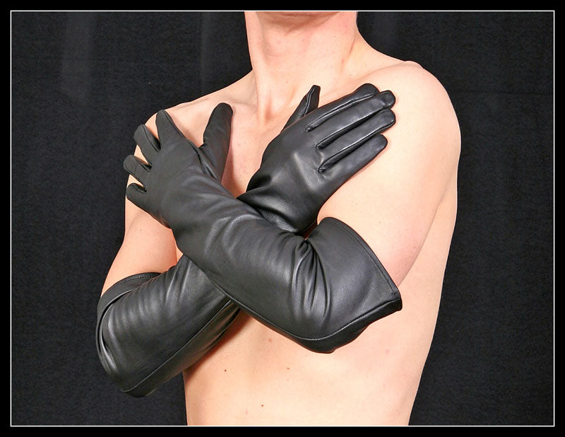 Lange 54-59 cm echt Leder Handschuhe super weiches Rindsleder Nappaleder div. GR