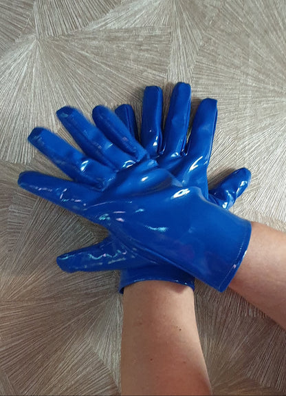 Kurze Lack Damen Handschuhe in Vinyl Qualität von FWT Spaßfaktor Langlebigkeit